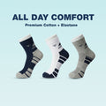 Premium Solid Pack of 3 Socks with AirVent Technology