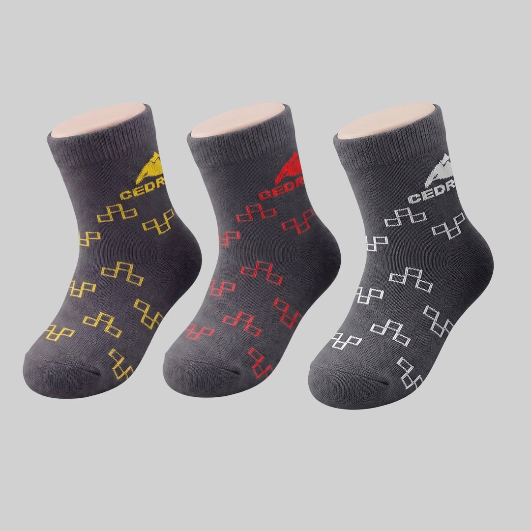 Ultra-Comfort Solid Pack of 3 Socks with AirVent Ventilation System