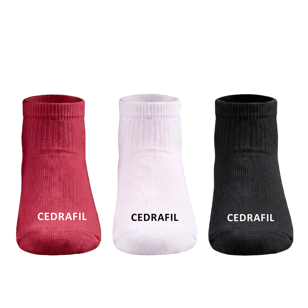 Ultra-Comfort Solid Kids Pack of 3 Socks with AirVent Ventilation System