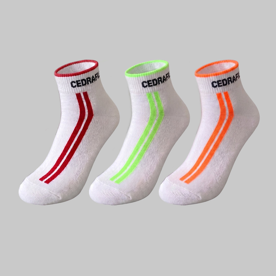 Ultra-Comfort Solid Pack of 3 Socks with AirVent Ventilation System