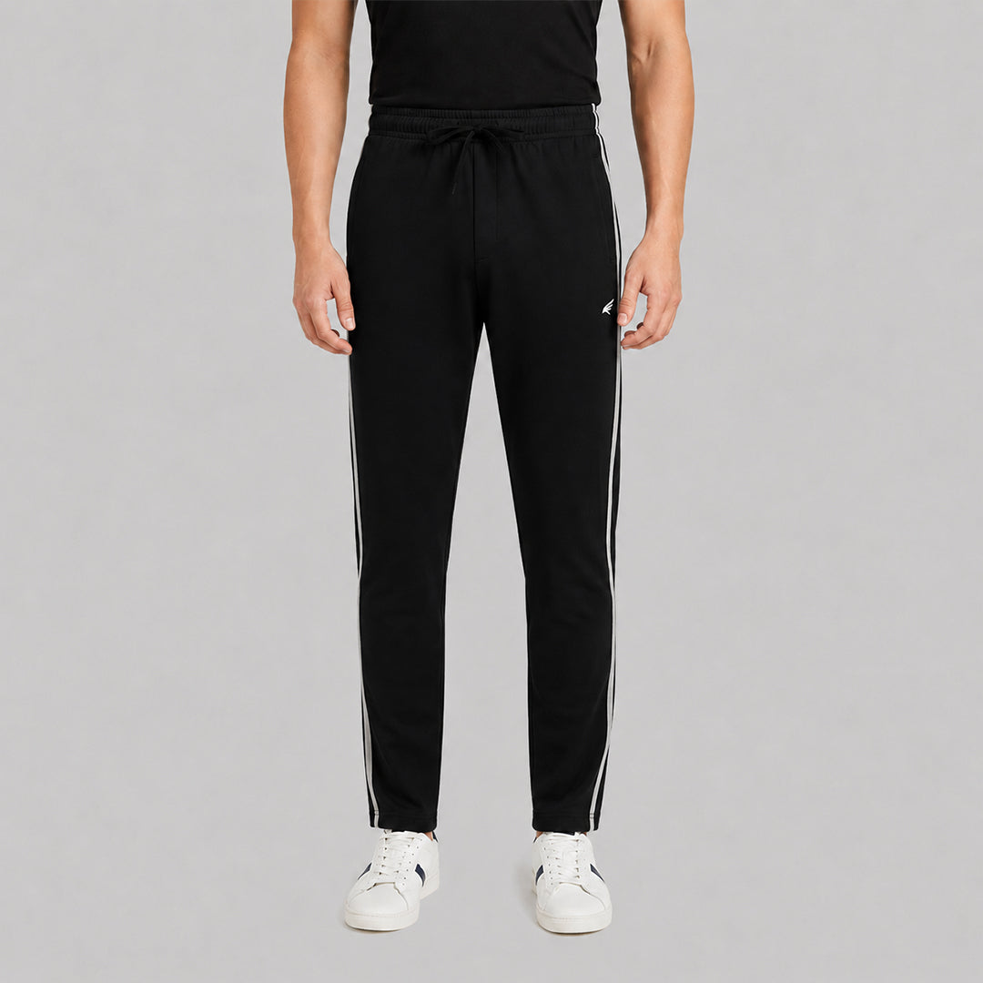 Men Solid Regular Fit Cotton Trackpants