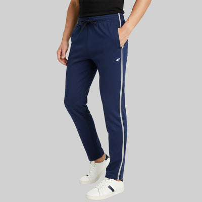 Men Solid Regular Fit Cotton Trackpants
