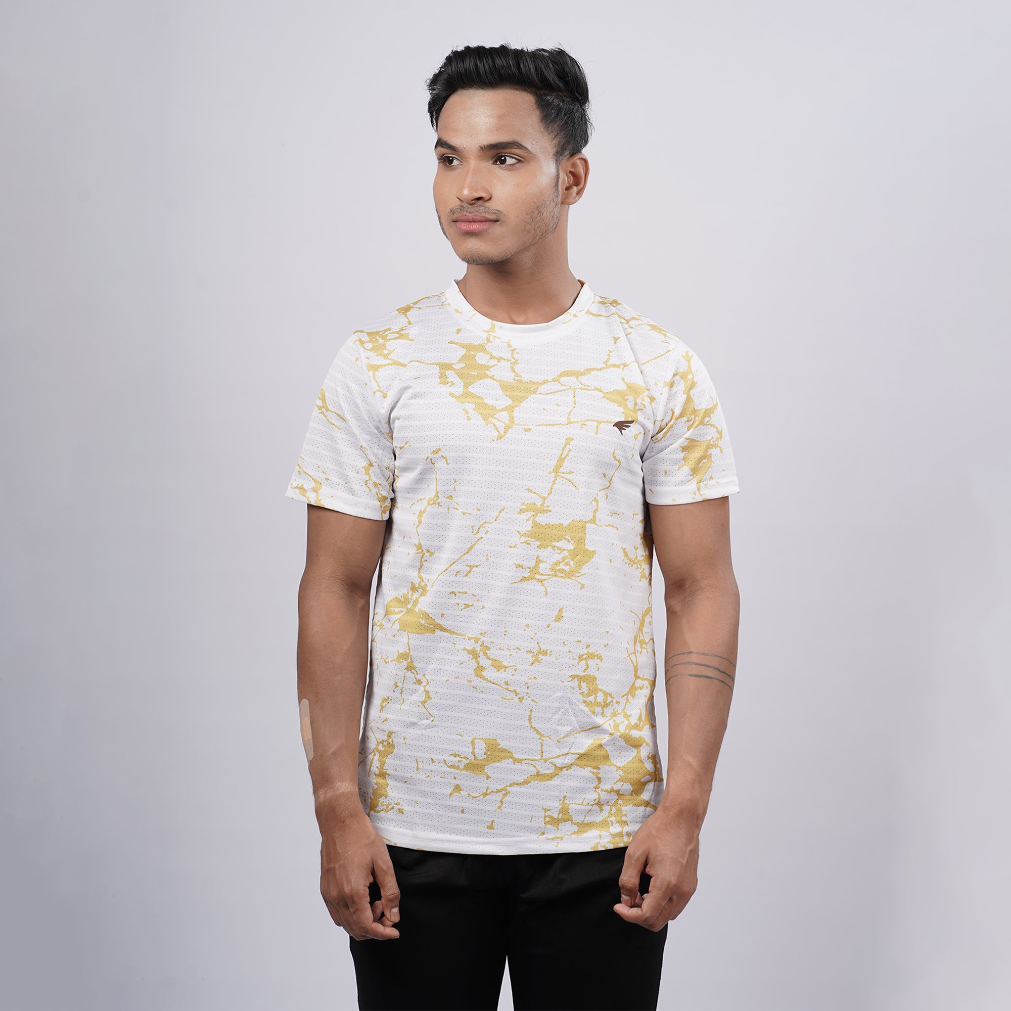 Men Half Sleeve Round Neck Printed T-shirt