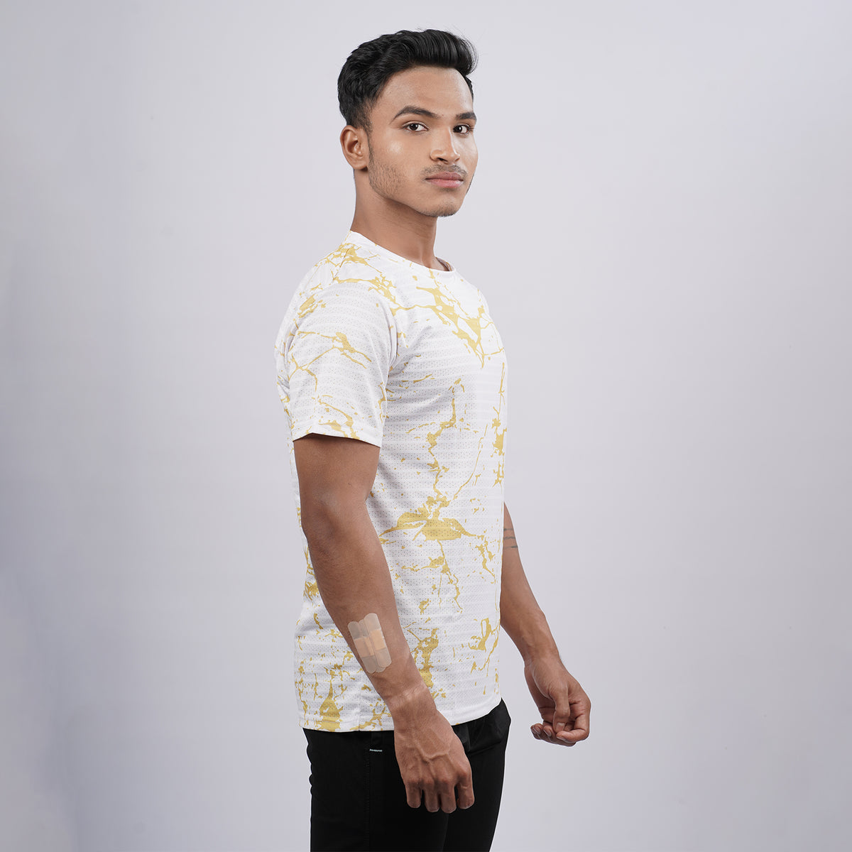 Men Half Sleeve Round Neck Printed T-shirt