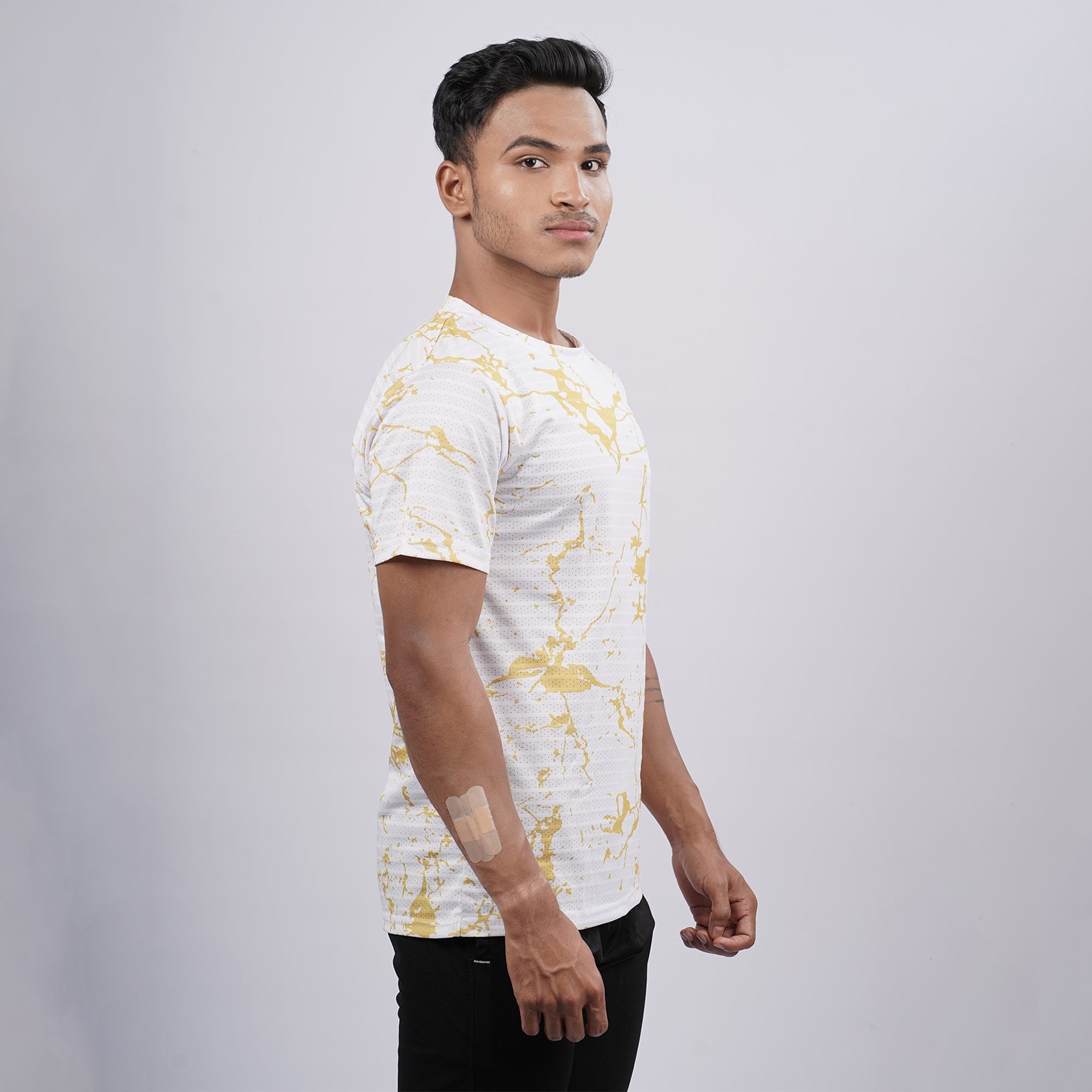 Men Half Sleeve Round Neck Printed T-shirt
