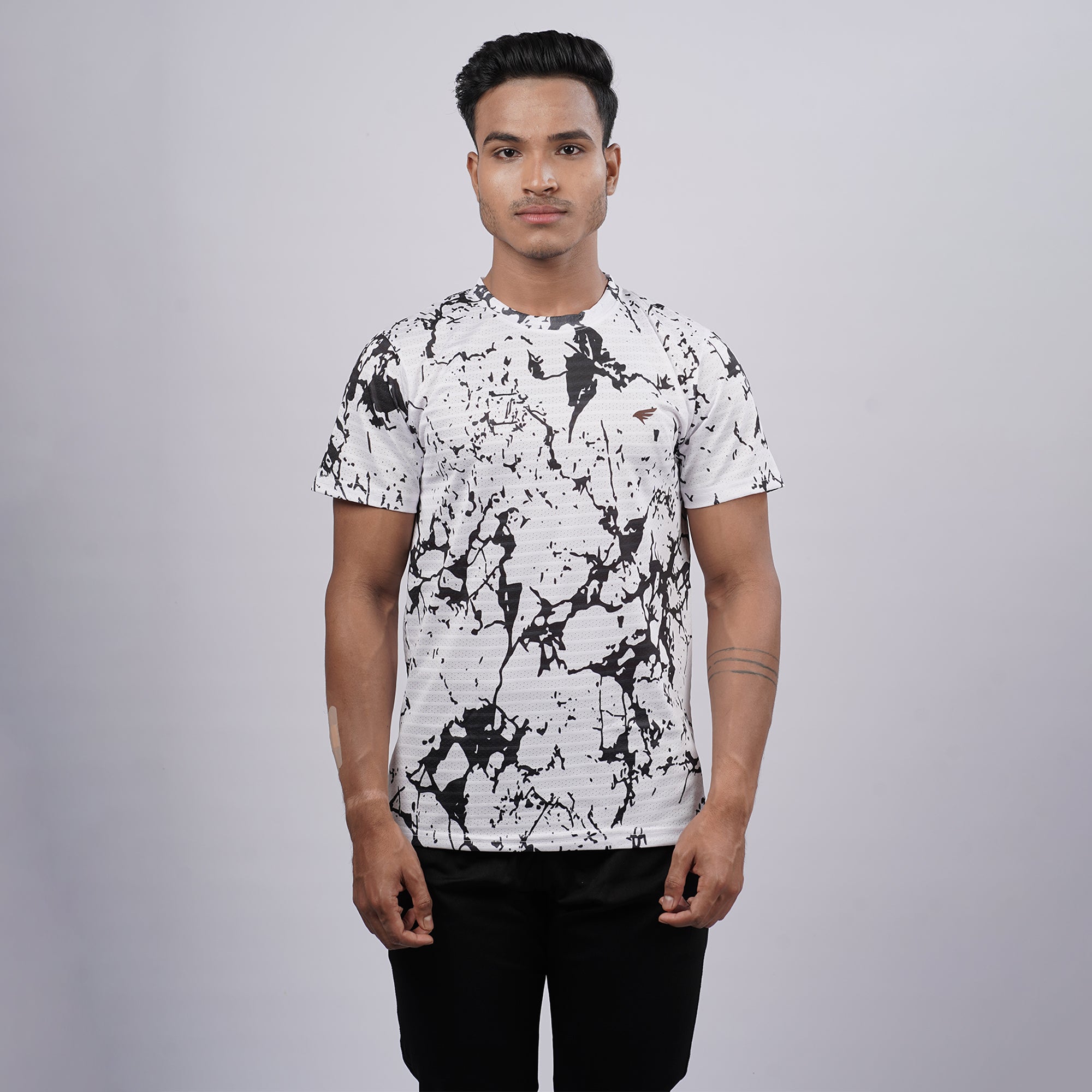Men Half Sleeve Round Neck Printed T-shirt