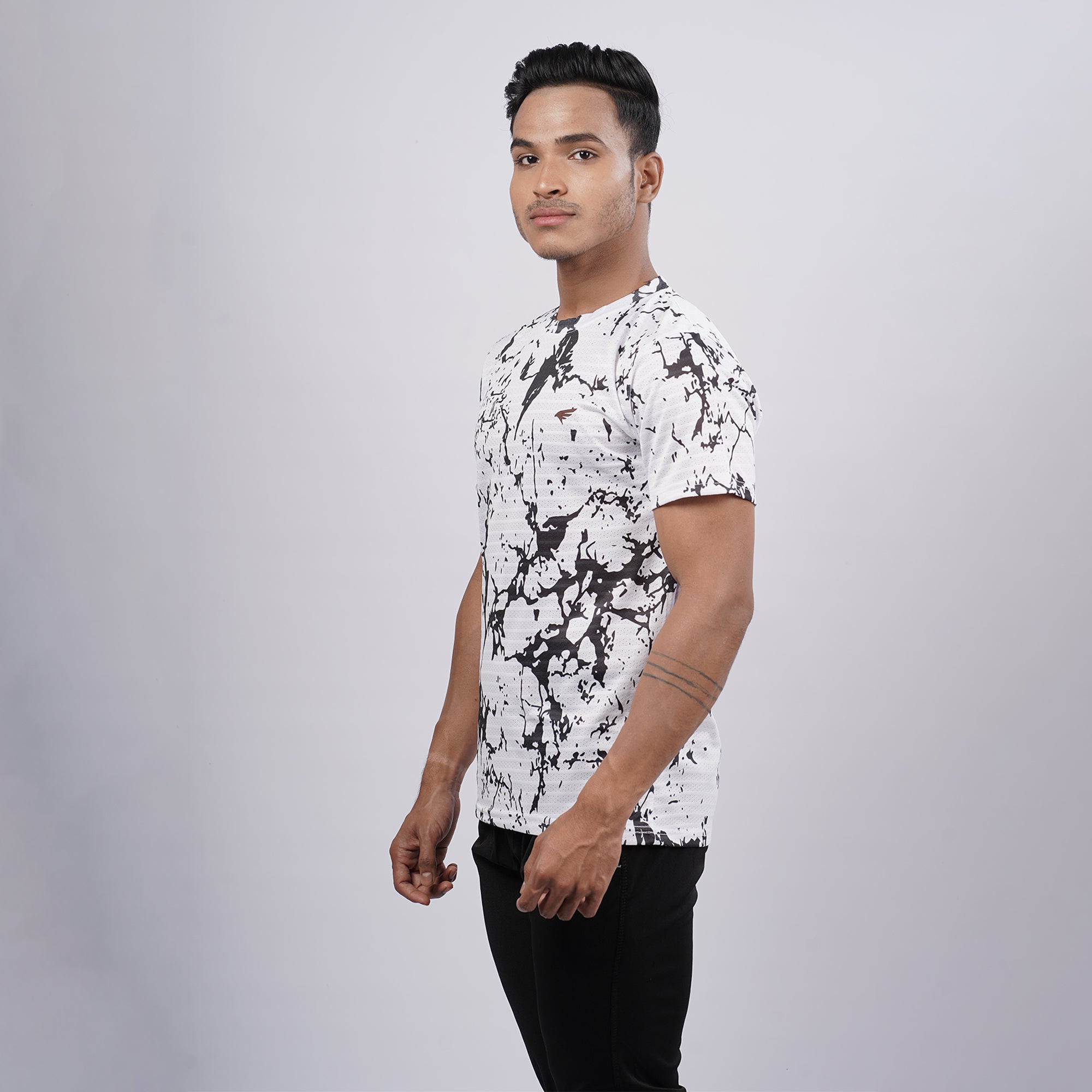 Men Half Sleeve Round Neck Printed T-shirt