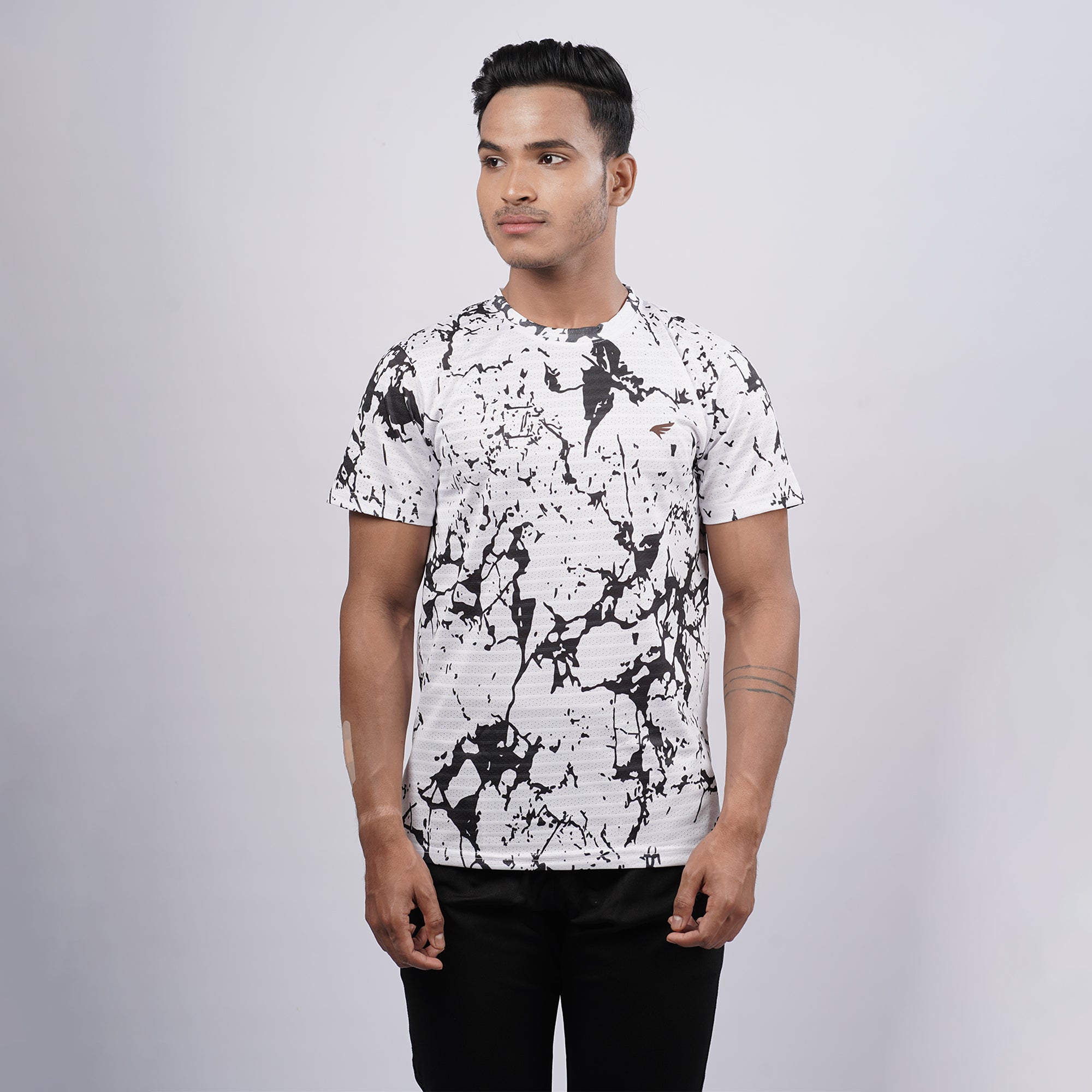 Men Half Sleeve Round Neck Printed T-shirt