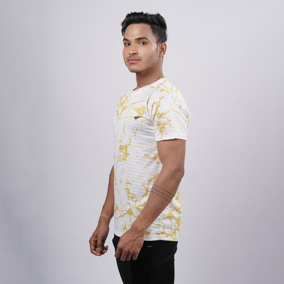 Men Half Sleeve Round Neck Printed T-shirt