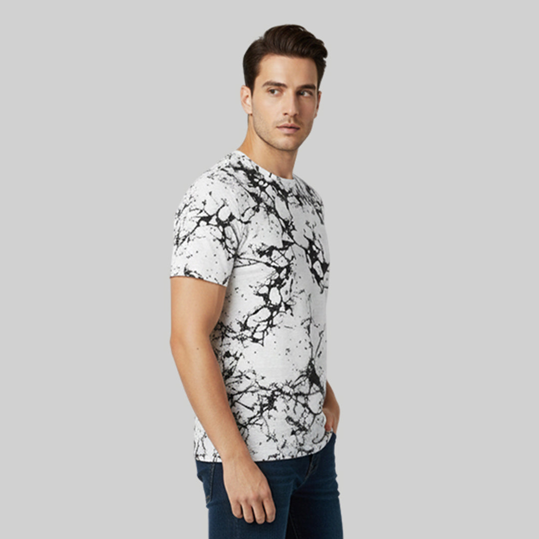 Men Half Sleeve Round Neck Printed T-shirt