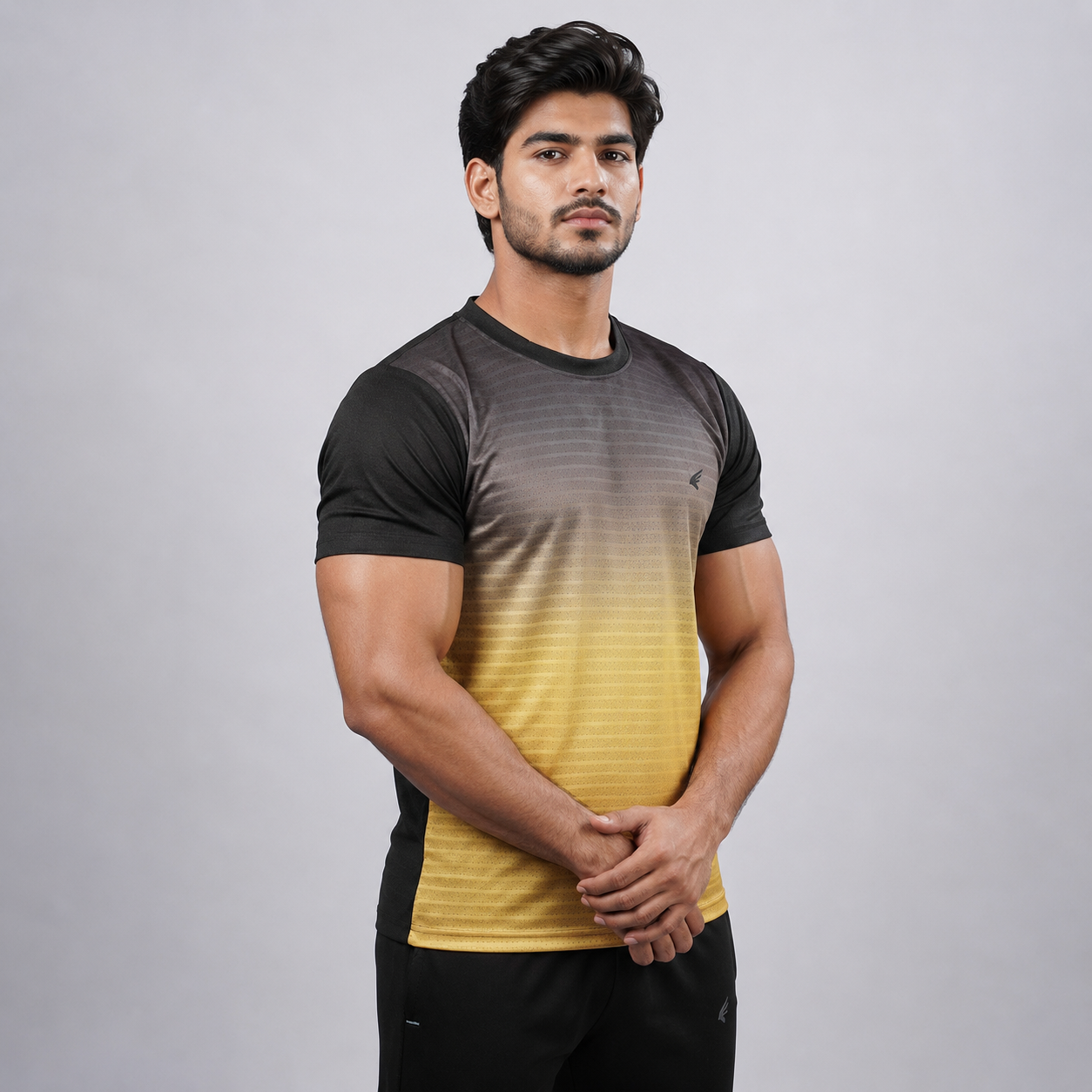 Men Half Sleeve Round Neck Sportswear T-shirt