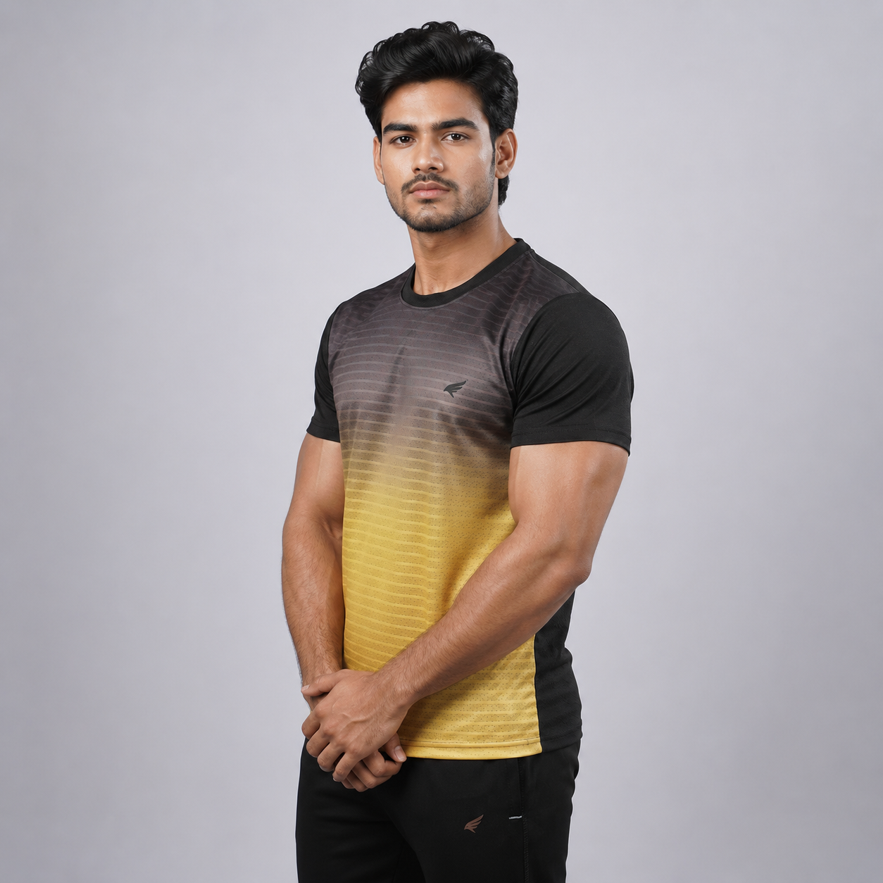 Men Half Sleeve Round Neck Sportswear T-shirt