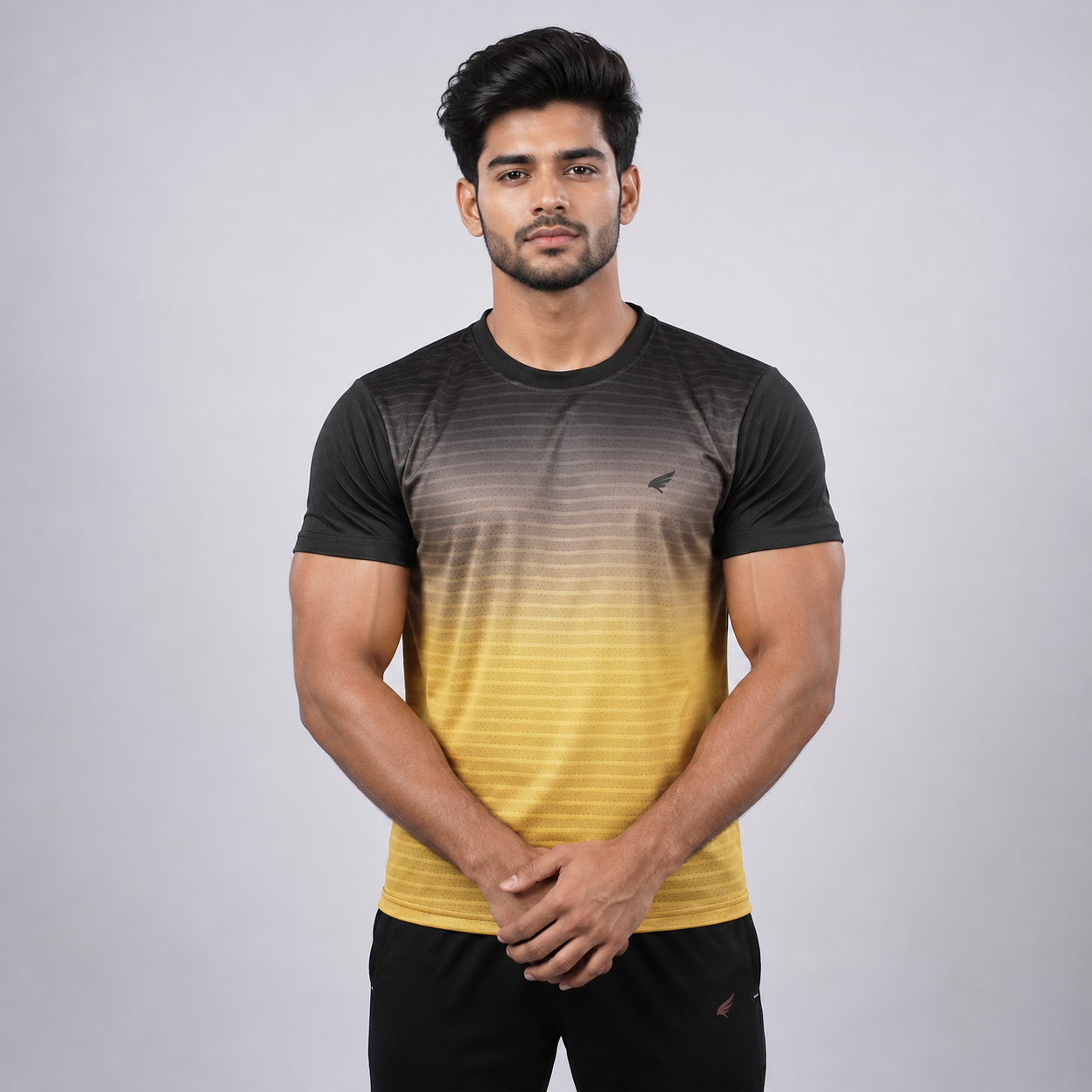 Men Half Sleeve Round Neck Sportswear T-shirt