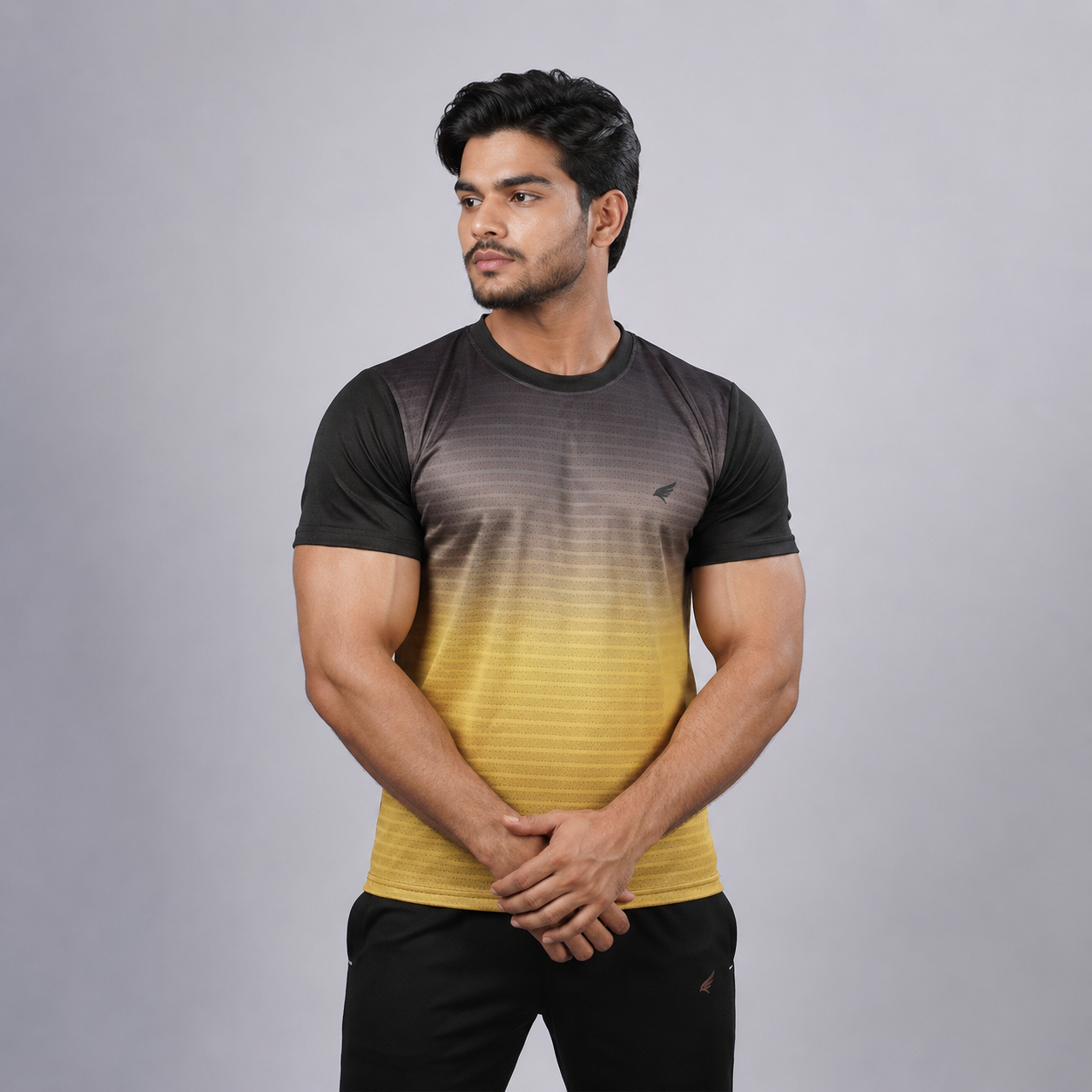 Men Half Sleeve Round Neck Sportswear T-shirt