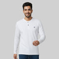 Men Solid Long Sleeve Henley Premium T-Shirt