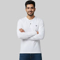 Men Solid Long Sleeve Henley Premium T-Shirt