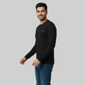 Men Solid Long Sleeve Henley Premium T-Shirt