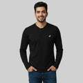 Men Solid Long Sleeve Henley Premium T-Shirt