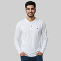 Men Solid Long Sleeve Henley Premium T-Shirt