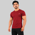 Men Half Sleeve Round Neck Solid T-shirt