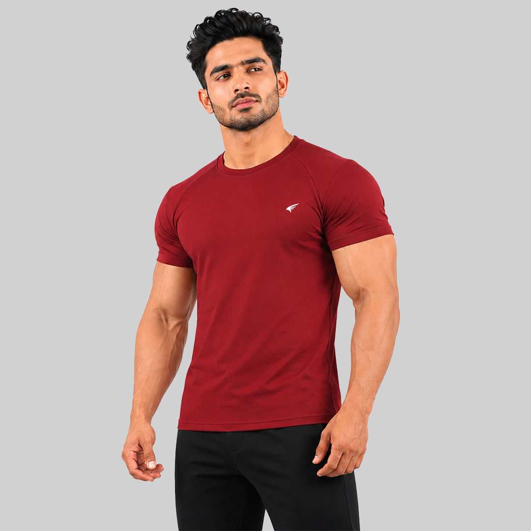 Men Half Sleeve Round Neck Solid T-shirt