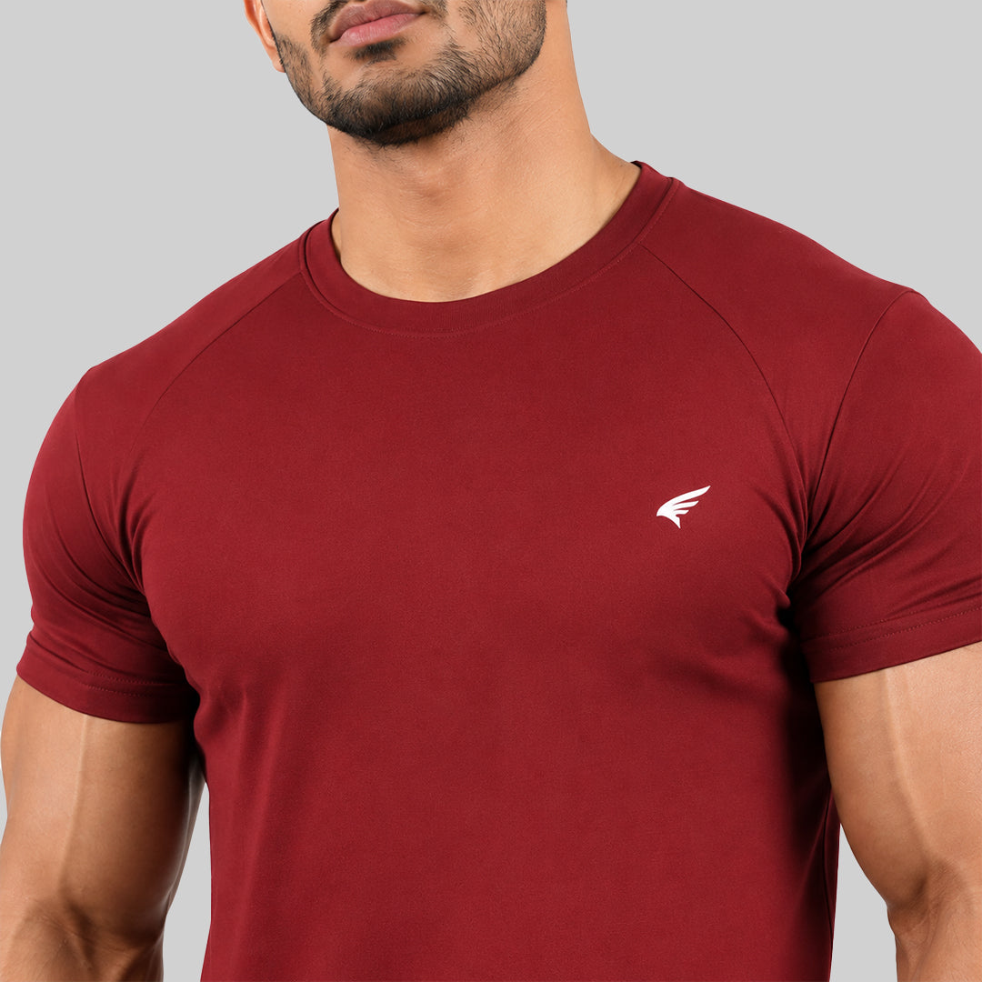 Men Half Sleeve Round Neck Solid T-shirt