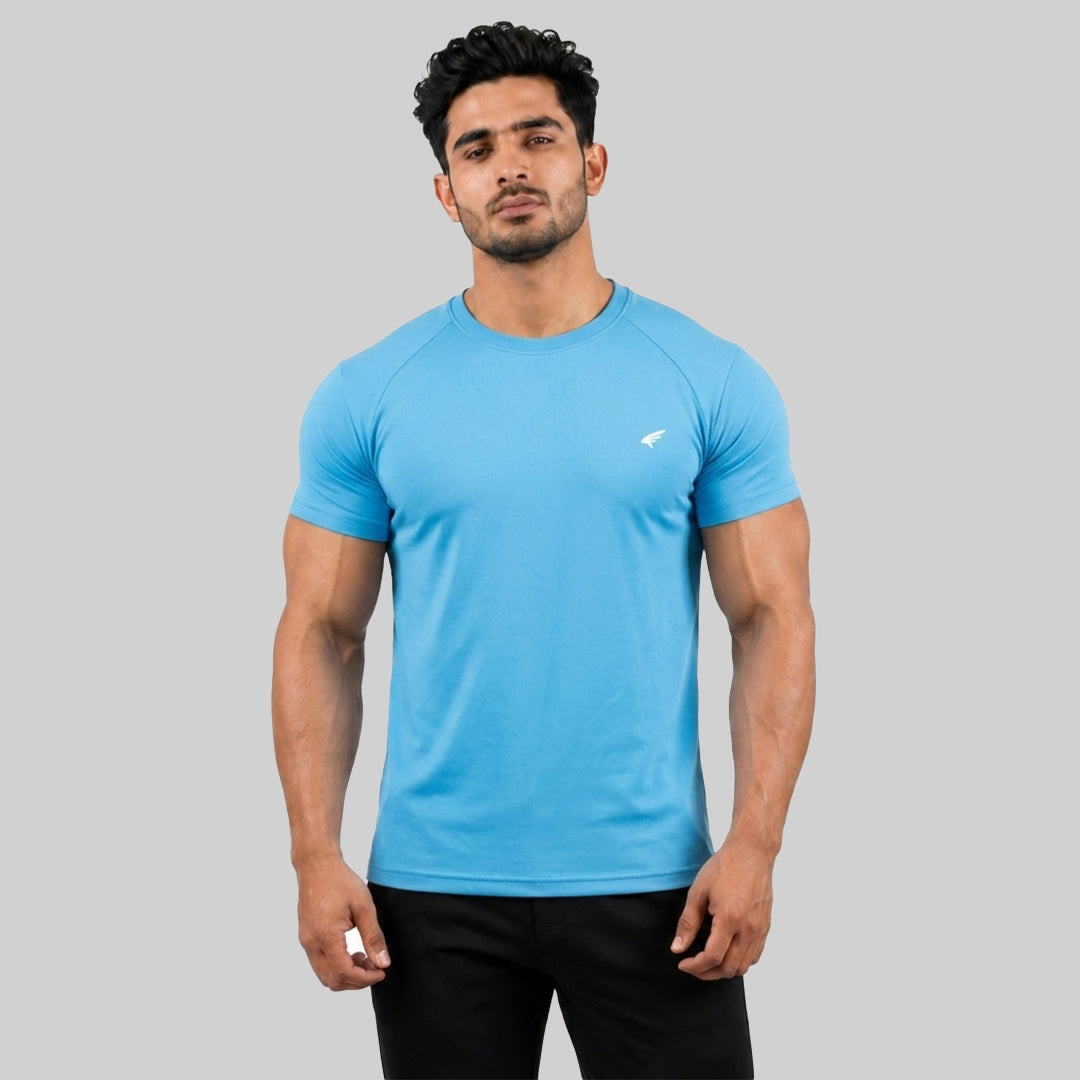 Men Half Sleeve Round Neck Solid T-shirt