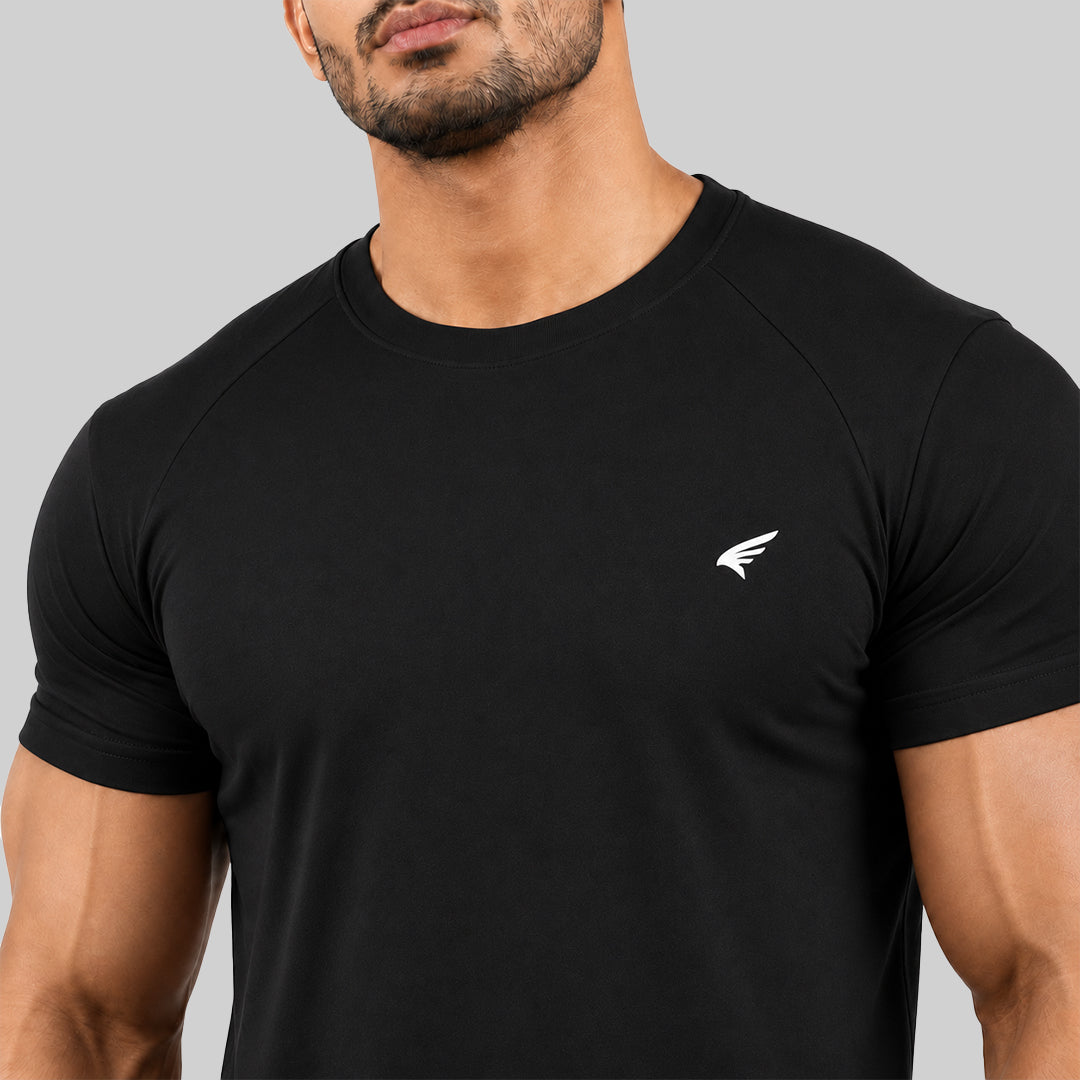 Men Half Sleeve Round Neck Solid T-shirt