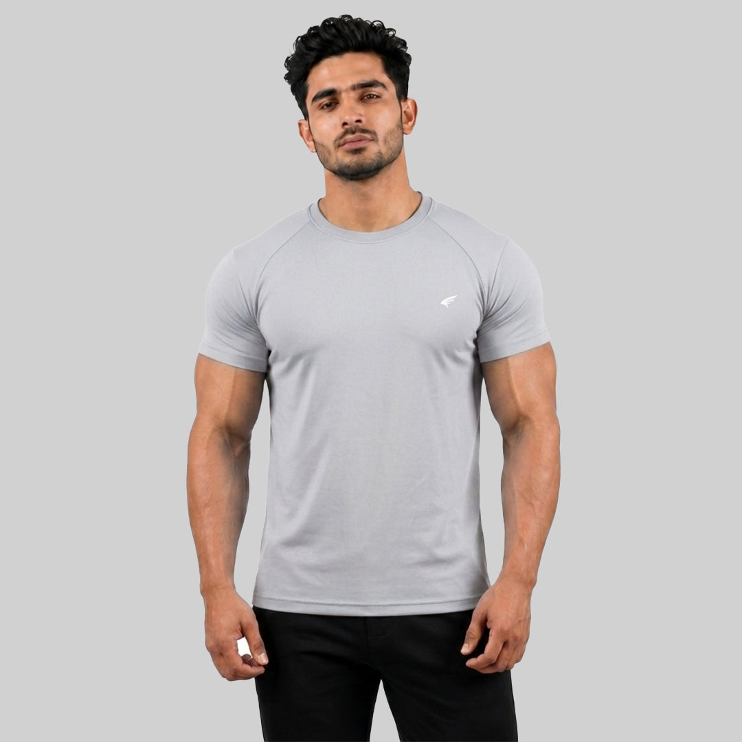 Men Half Sleeve Round Neck Solid T-shirt
