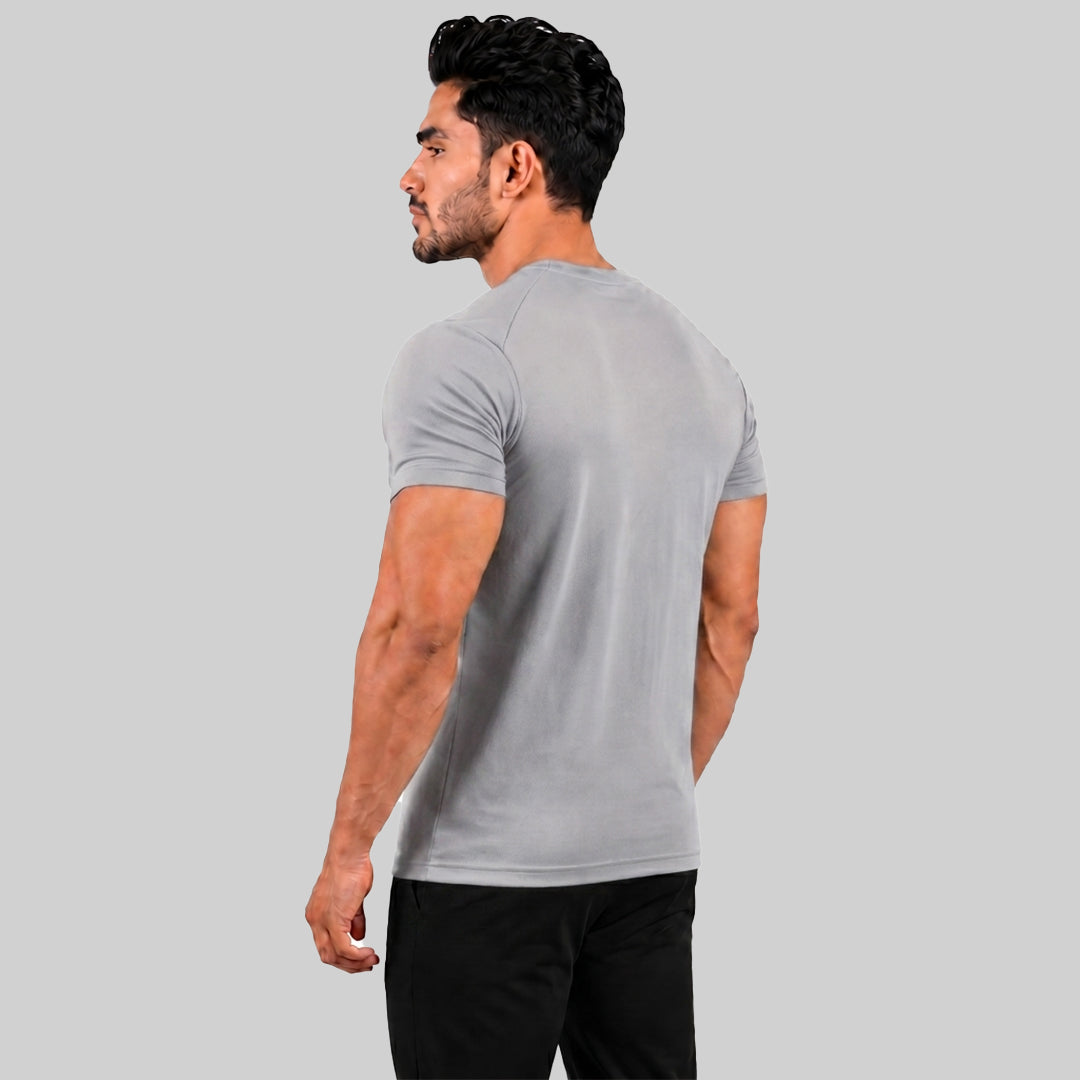 Men Half Sleeve Round Neck Solid T-shirt