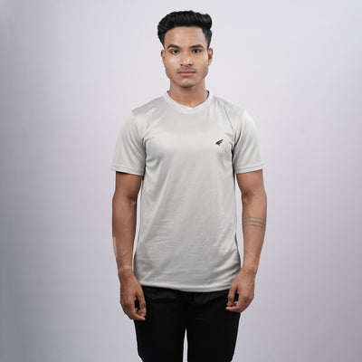Men Half Sleeve Round Neck Solid T-shirt