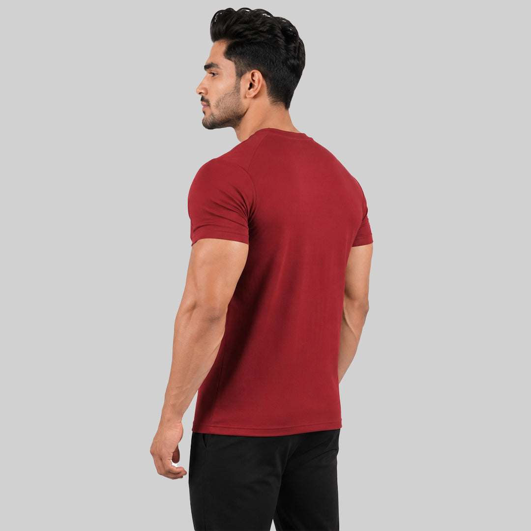 Men Half Sleeve Round Neck Solid T-shirt