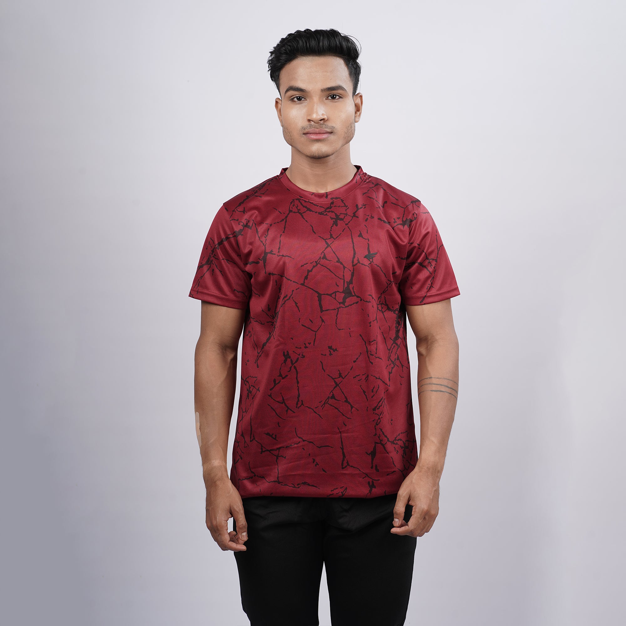Men Printed Half Sleeve Crew Neckd T-shirt