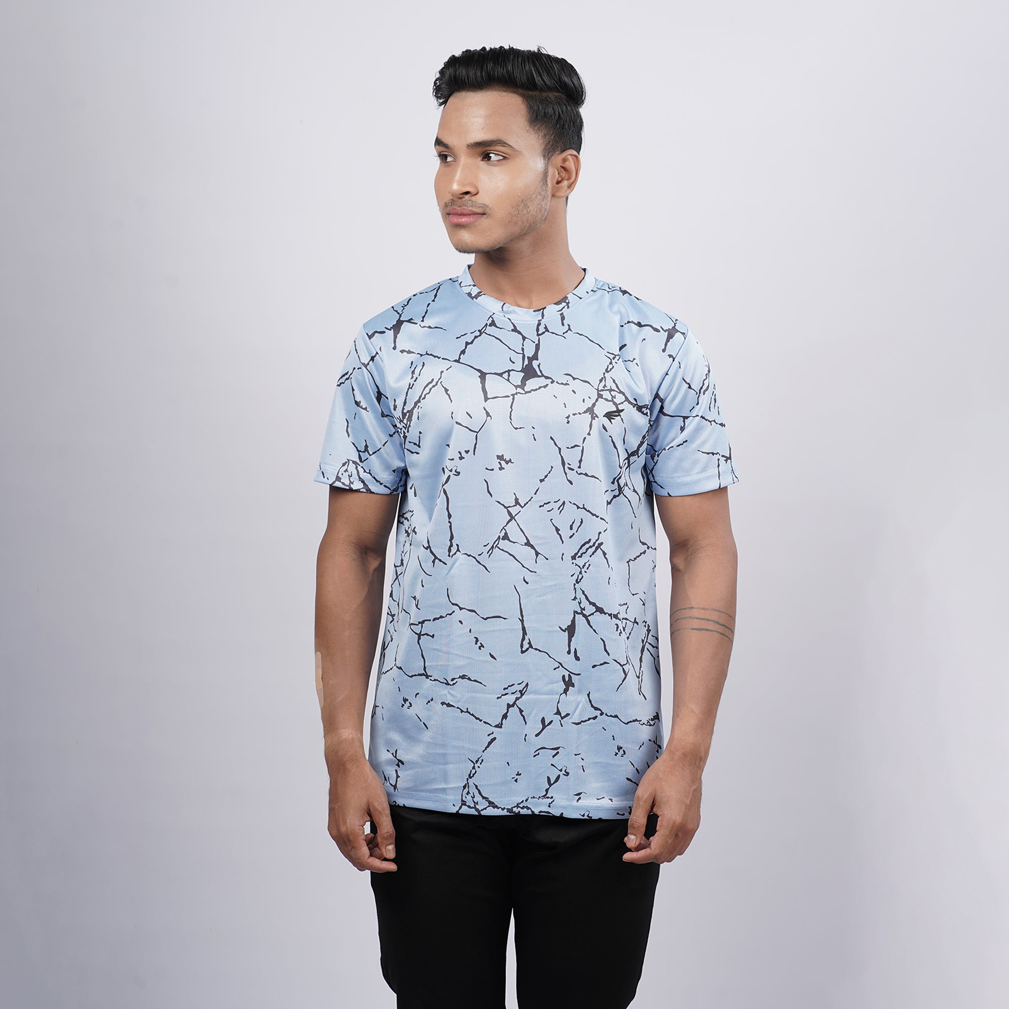 Men Printed Half Sleeve Crew Neckd T-shirt