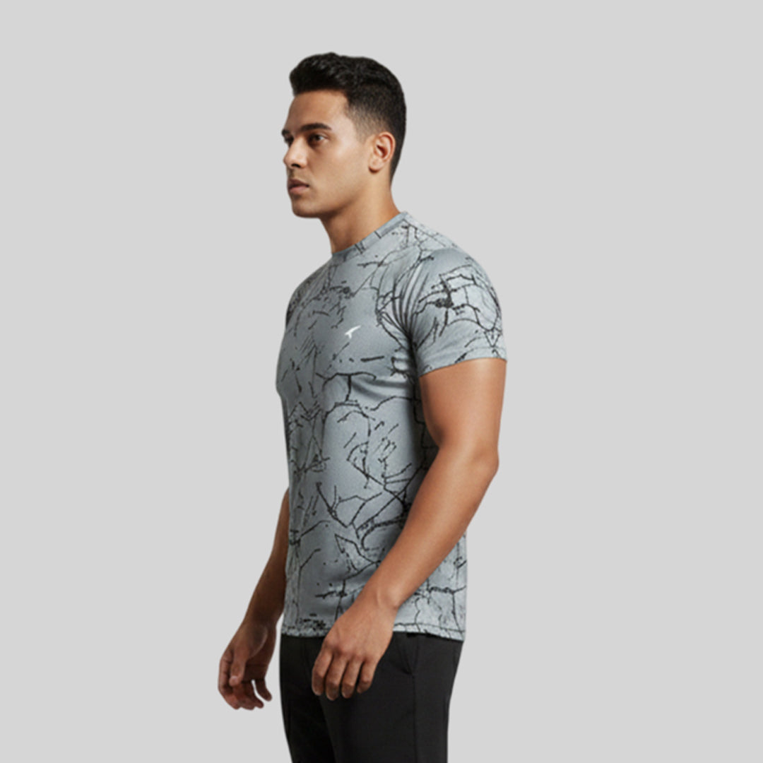 Men Printed Half Sleeve Crew Neck T-shirt