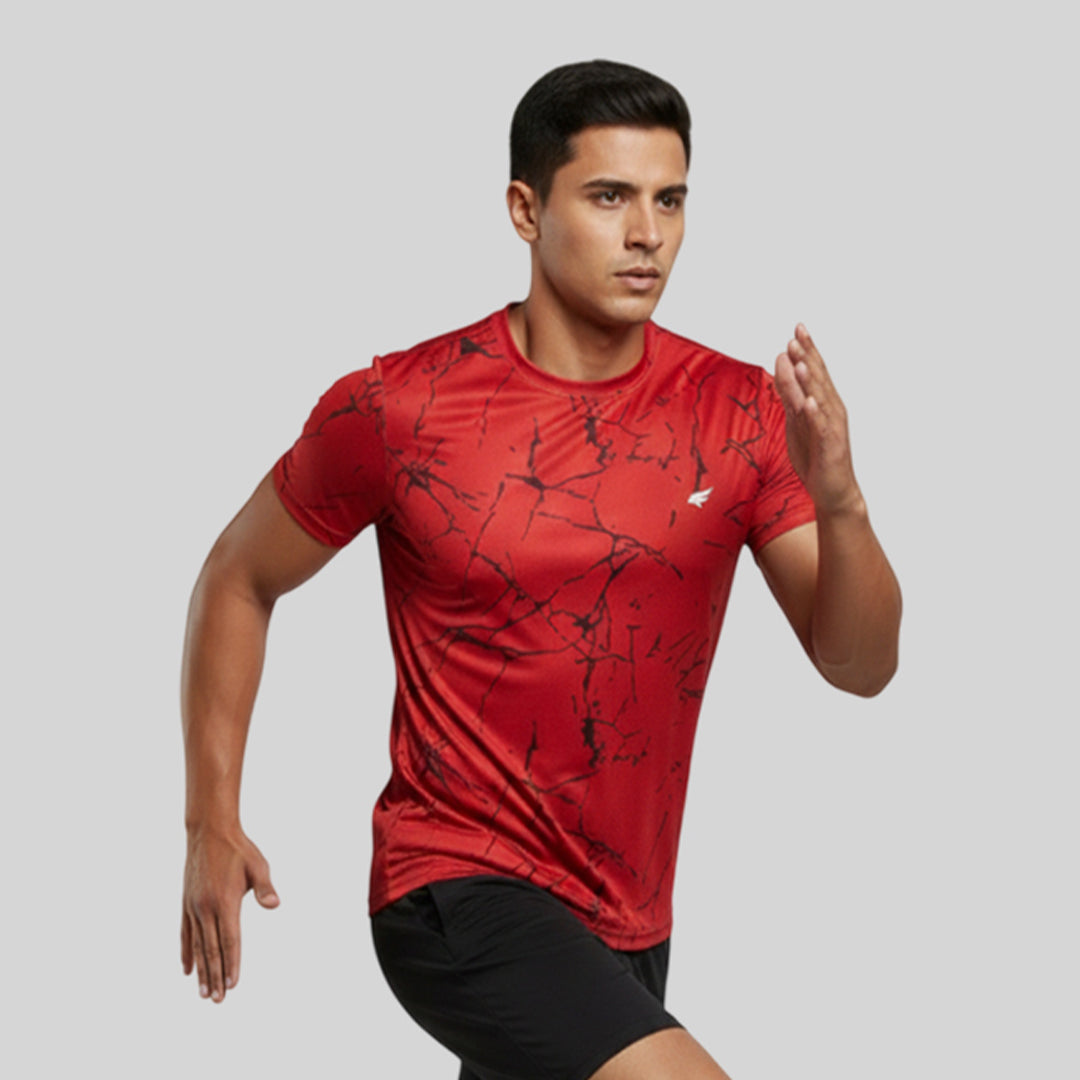 Men Printed Half Sleeve Crew Neck T-shirt