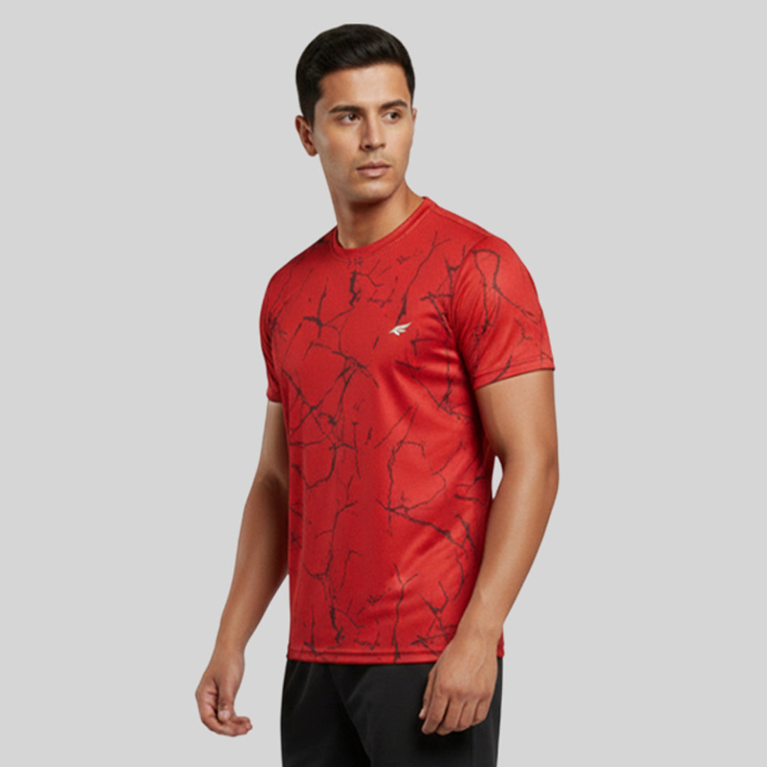 Men Printed Half Sleeve Crew Neck T-shirt