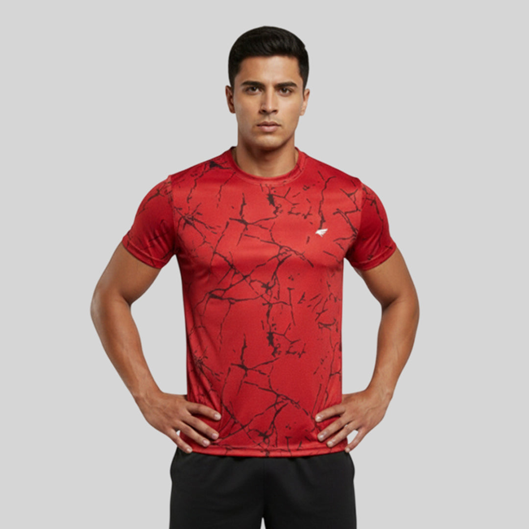 Men Printed Half Sleeve Crew Neck T-shirt
