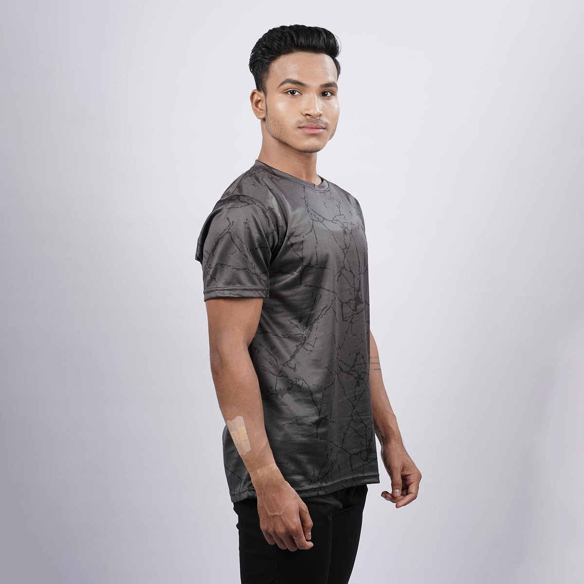 Men Printed Half Sleeve Crew Neckd T-shirt