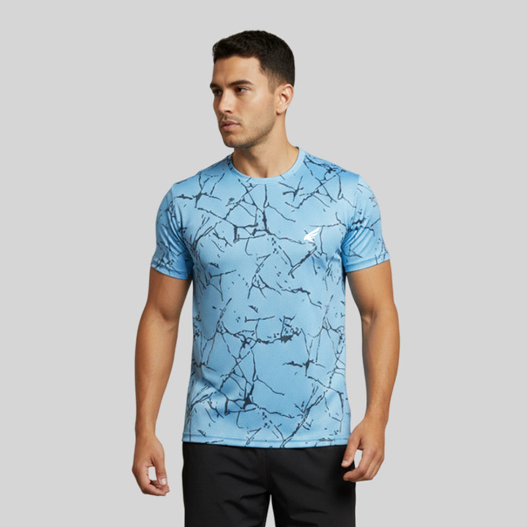 Men Printed Half Sleeve Crew Neck T-shirt
