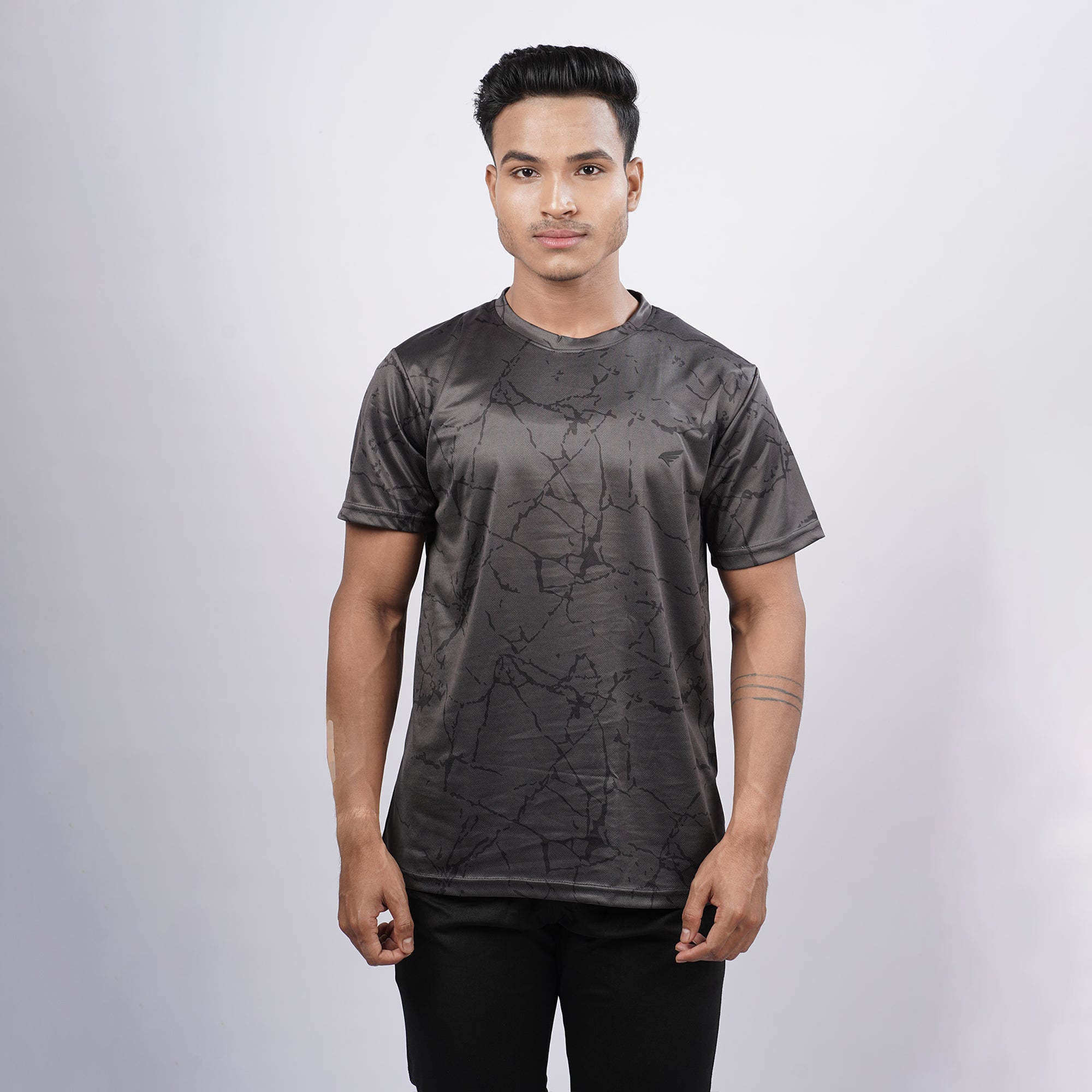 Men Printed Half Sleeve Crew Neckd T-shirt