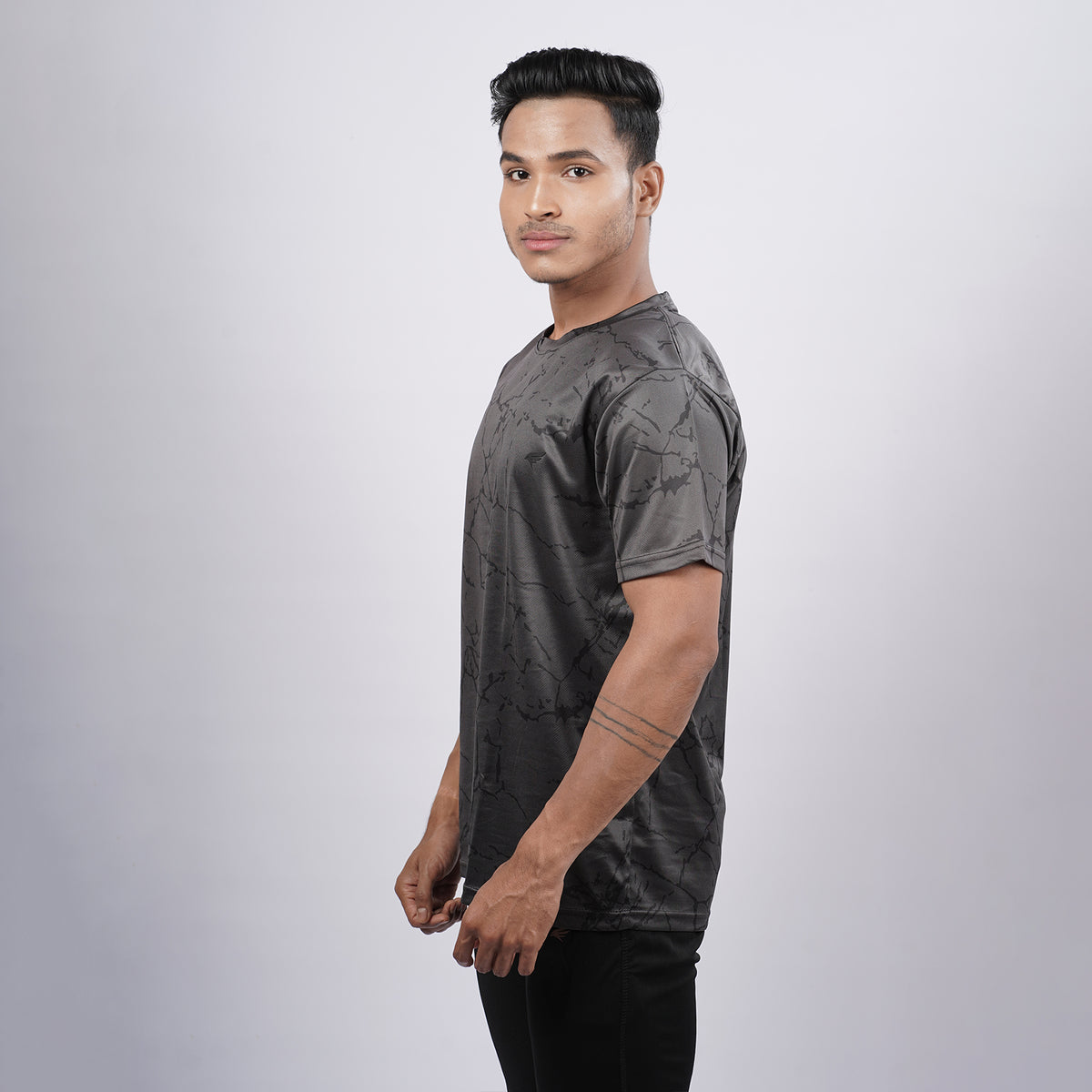 Men Printed Half Sleeve Crew Neckd T-shirt