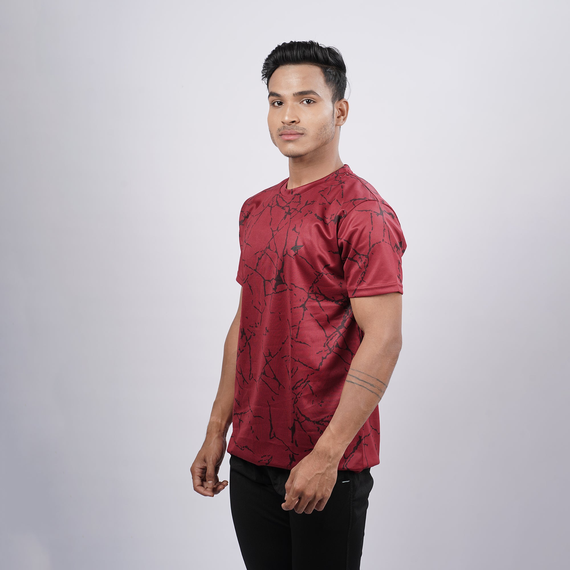 Men Printed Half Sleeve Crew Neckd T-shirt