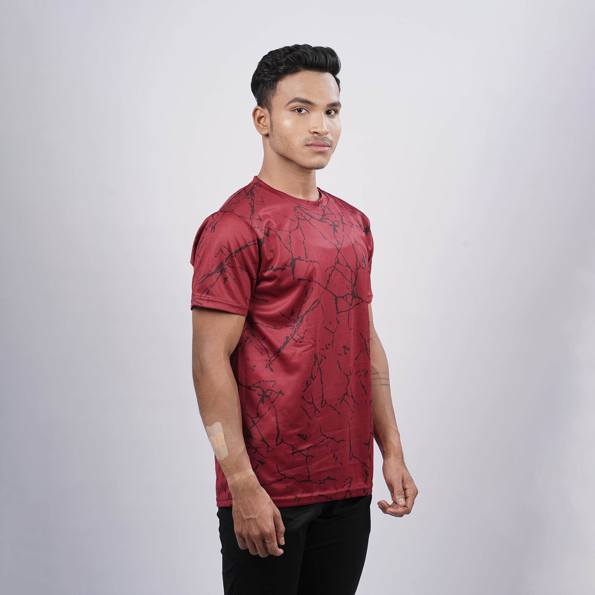 Men Printed Half Sleeve Crew Neckd T-shirt