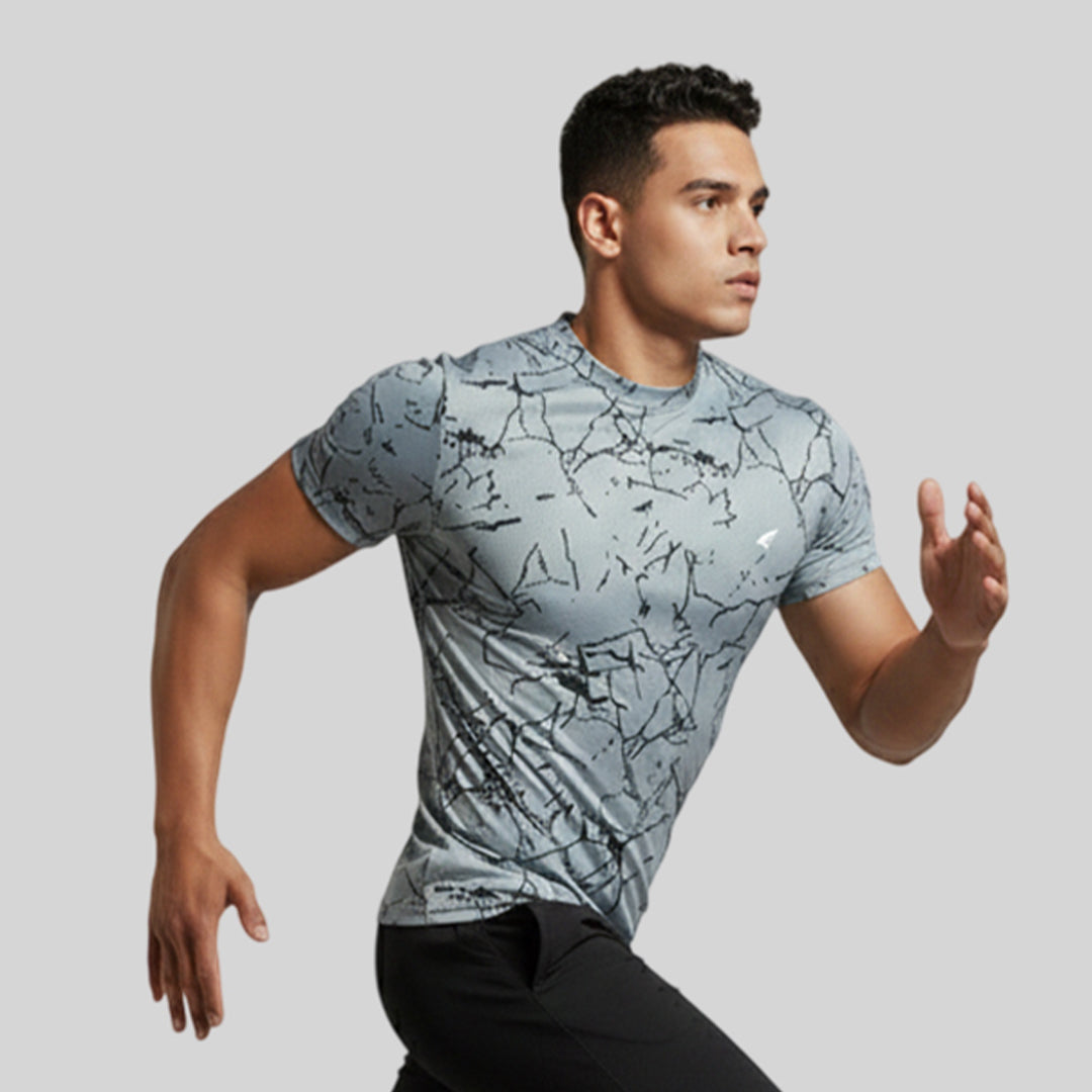 Men Printed Half Sleeve Crew Neck T-shirt
