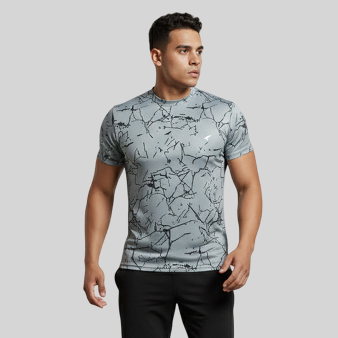 Men Printed Half Sleeve Crew Neck T-shirt