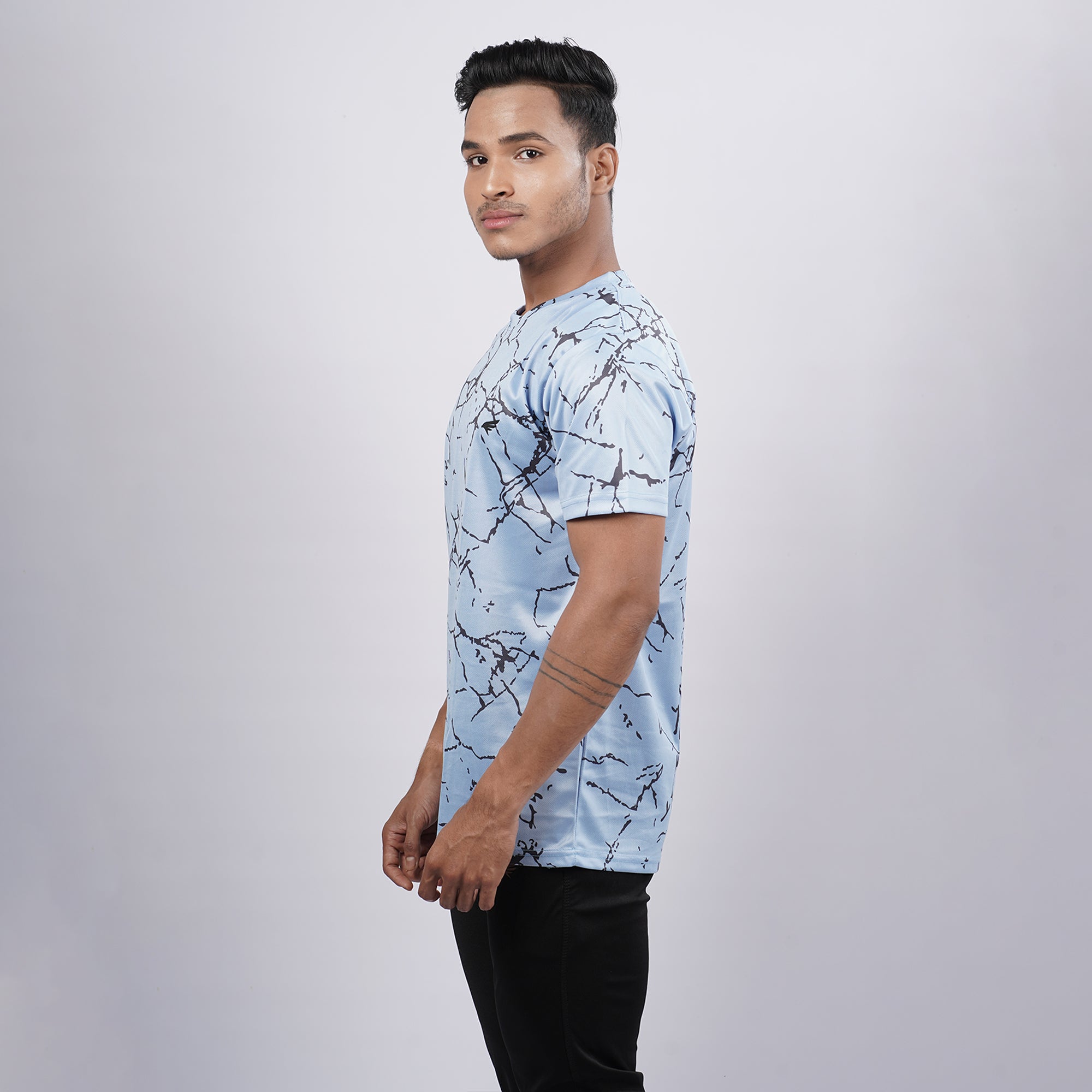 Men Printed Half Sleeve Crew Neckd T-shirt
