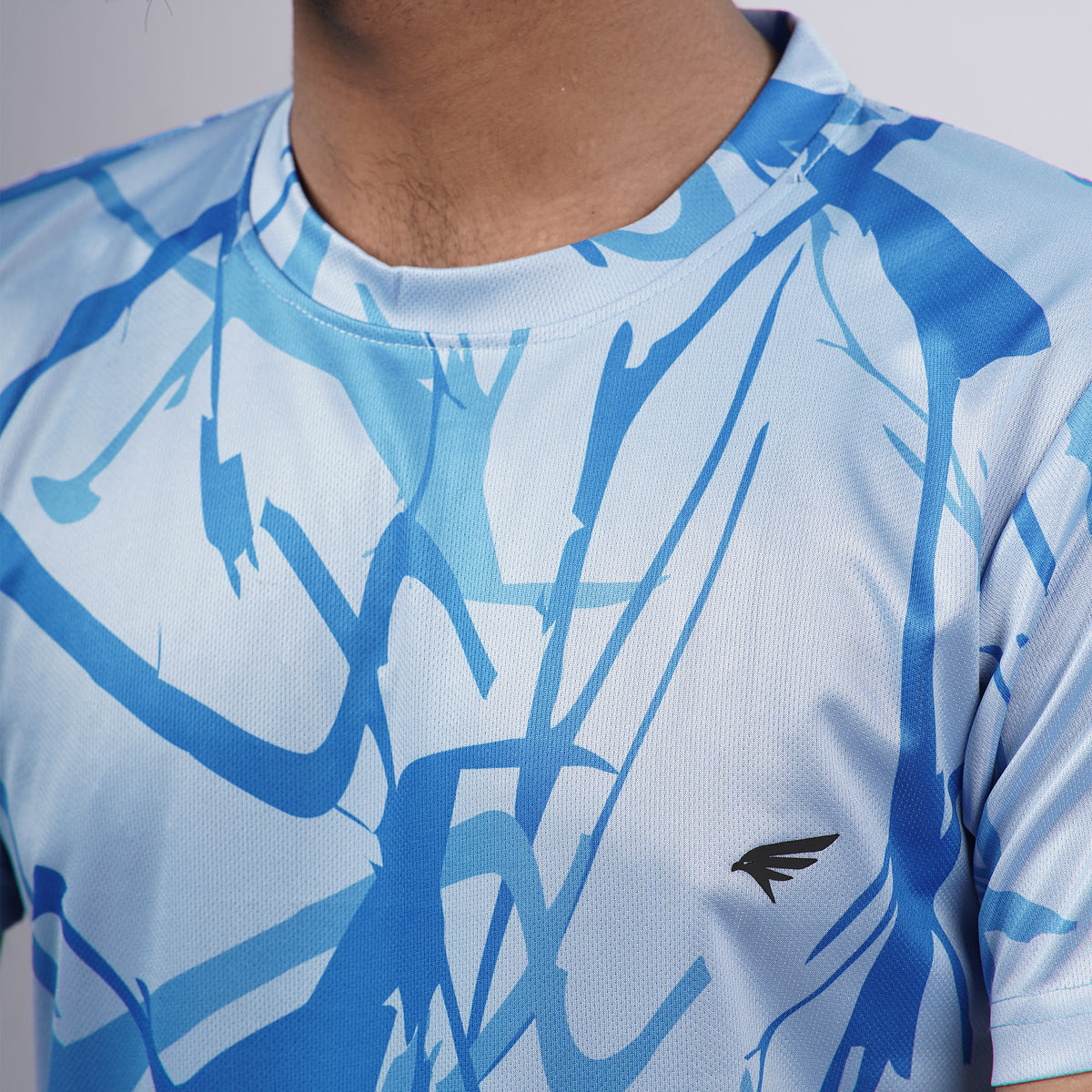 Men Sports Round Neck Printed T-shirt