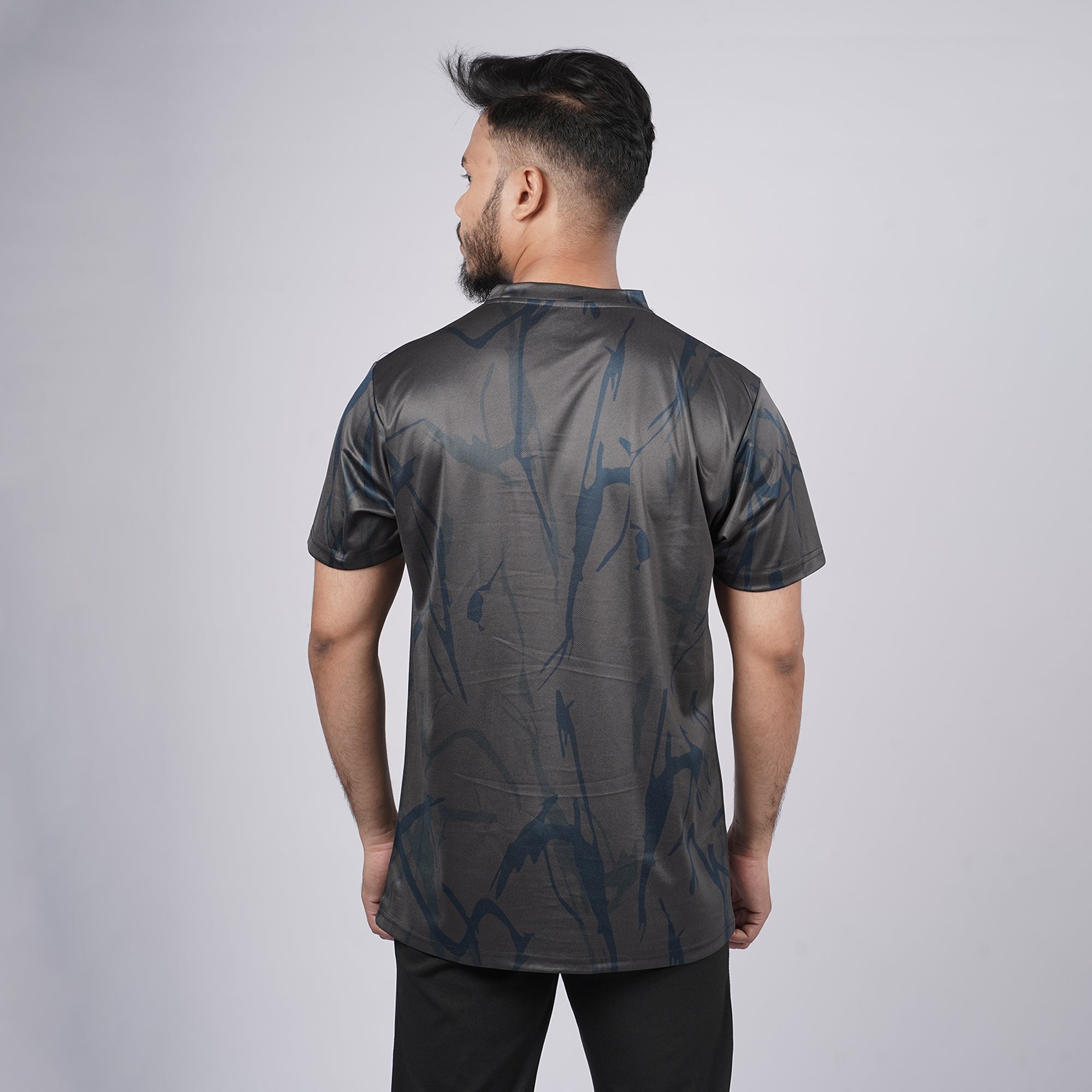 Men Sports Round Neck Printed T-shirt