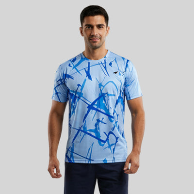 Men Sports Round Neck Printed T-shirt
